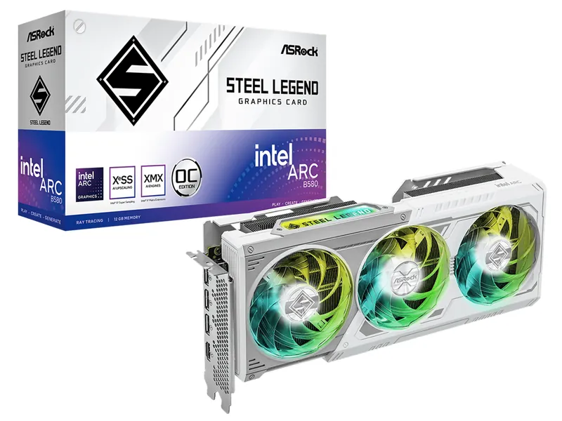ASRock Intel Arc B580 Steel Legend 12GB OC 製品画像