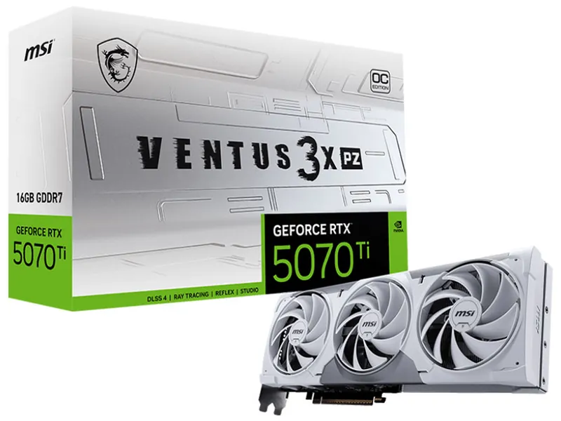 MSI GeForce RTX 5070 Ti 16G VENTUS 3X PZ OC 製品画像